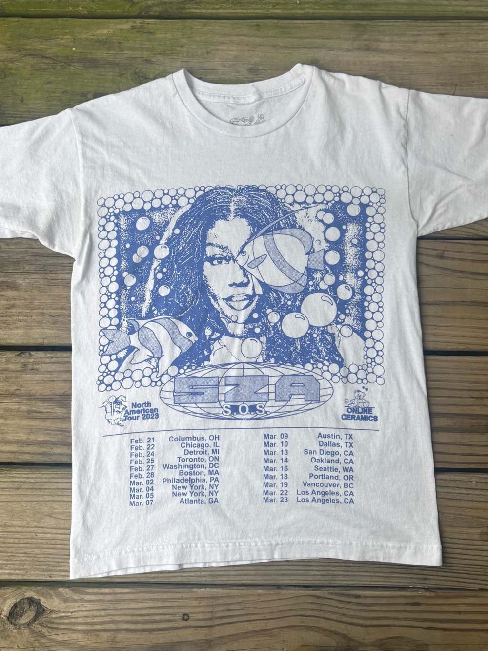 SZA 2023 North American S.O.S. Tour T-Shirt
